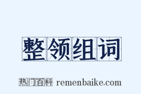 整领组词是什么意思的图片